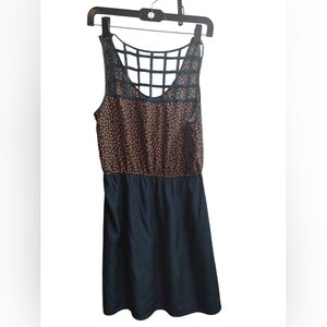 Slip Dress By Mine With Lattice Style Back And Butterfly Pattern Front Size Medi